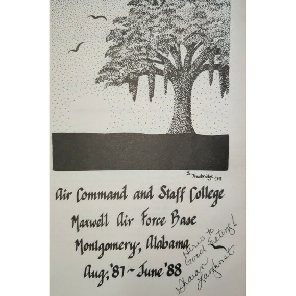 Vintage Maxwell Air Force Base USAF Entertaining Cookbook 1988, Montgomery AL - Picture 1 of 12